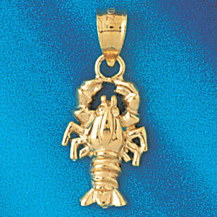 Lobster Pendant Necklace Charm Bracelet in Yellow, White or Rose Gold 1050