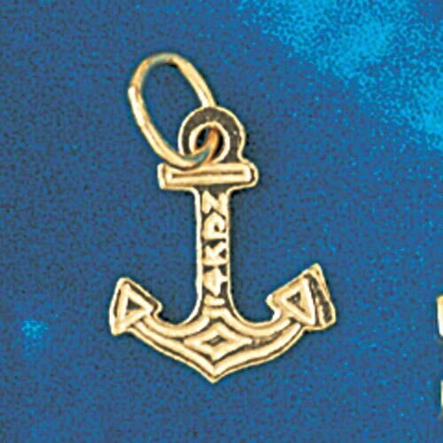 Ship Anchor Pendant Necklace Charm Bracelet in Yellow, White or Rose Gold 1177