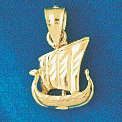Dazzlers Jewelry Sailboat Pendant Necklace Charm Bracelet in Yellow, White or Rose Gold 1276, MPN: …