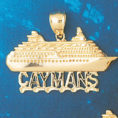 Dazzlers Jewelry Cruise Ship Caymans Pendant Necklace Charm Bracelet in Yellow, White or Rose Gold …