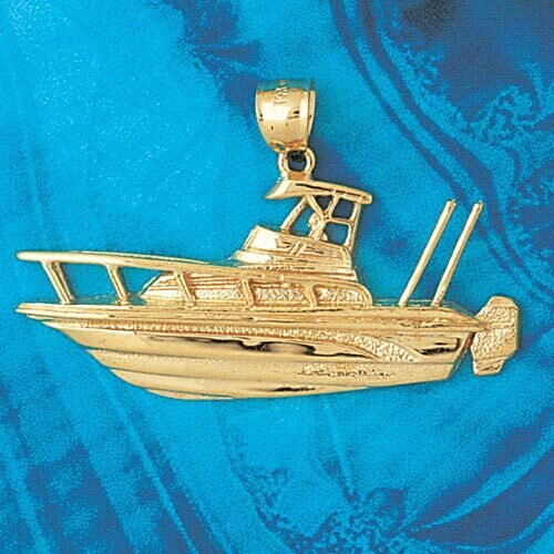 Dazzlers Jewelry Yacht Pendant Necklace Charm Bracelet in Yellow, White or Rose Gold 1353, MPN: DZ-…