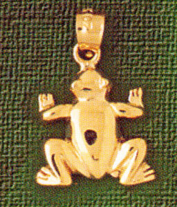 Frog Pendant Necklace Charm Bracelet in Yellow, White or Rose Gold 1579
