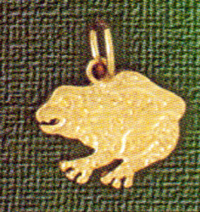 Frog Pendant Necklace Charm Bracelet in Yellow, White or Rose Gold 1599