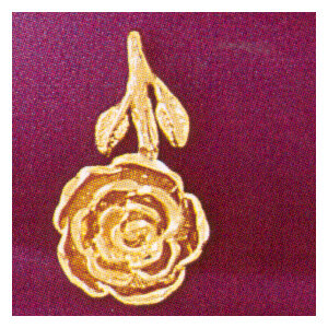 Rose Flower Pendant Necklace Charm Bracelet in Yellow, White or Rose Gold 6725