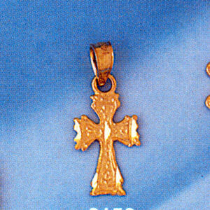 Dazzlers Jewelry Cross Pendant Necklace Charm Bracelet in Yellow, White or Rose Gold 8156, MPN: DZ-…