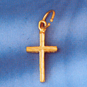 Dazzlers Jewelry Cross Pendant Necklace Charm Bracelet in Yellow, White or Rose Gold 8308, MPN: DZ-…