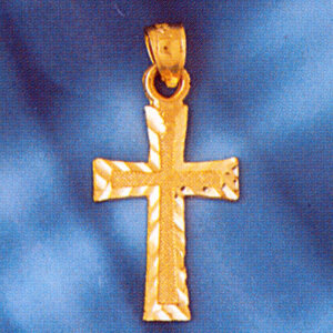 Dazzlers Jewelry Cross Pendant Necklace Charm Bracelet in Yellow, White or Rose Gold 8319, MPN: DZ-…