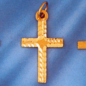 Dazzlers Jewelry Cross Pendant Necklace Charm Bracelet in Yellow, White or Rose Gold 8321, MPN: DZ-…