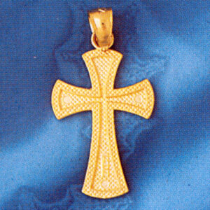 Dazzlers Jewelry Cross Pendant Necklace Charm Bracelet in Yellow, White or Rose Gold 8324, MPN: DZ-…