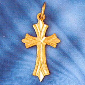Dazzlers Jewelry Cross Pendant Necklace Charm Bracelet in Yellow, White or Rose Gold 8328, MPN: DZ-…