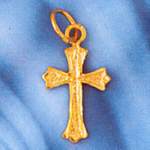 Dazzlers Jewelry Cross Pendant Necklace Charm Bracelet in Yellow, White or Rose Gold 8329, MPN: DZ-…