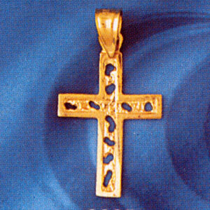 Dazzlers Jewelry Cross Pendant Necklace Charm Bracelet in Yellow, White or Rose Gold 8335, MPN: DZ-…