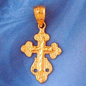 Dazzlers Jewelry Cross Pendant Necklace Charm Bracelet in Yellow, White or Rose Gold 8337, MPN: DZ-…