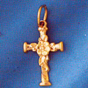 Dazzlers Jewelry Cross Pendant Necklace Charm Bracelet in Yellow, White or Rose Gold 8342, MPN: DZ-…