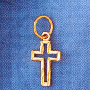 Dazzlers Jewelry Cross Pendant Necklace Charm Bracelet in Yellow, White or Rose Gold 8346, MPN: DZ-…