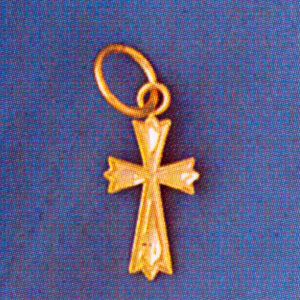 Dazzlers Jewelry Cross Pendant Necklace Charm Bracelet in Yellow, White or Rose Gold 8355, MPN: DZ-…