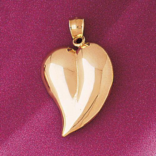 Floating Heart Pendant Necklace Charm Bracelet in Yellow, White or Rose Gold 3992