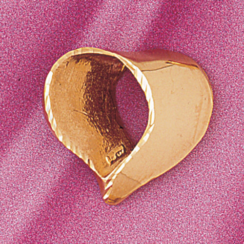 Dazzlers Jewelry Floating Heart Pendant Necklace Charm Bracelet in Yellow, White or Rose Gold 3998,…