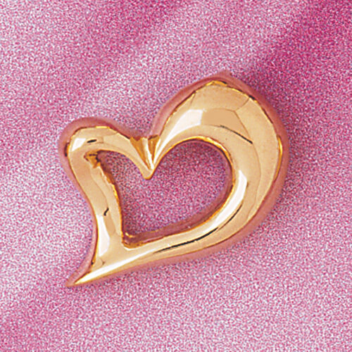 Dazzlers Jewelry Floating Heart Pendant Necklace Charm Bracelet in Yellow, White or Rose Gold 4002,…