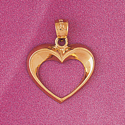 Floating Heart Pendant Necklace Charm Bracelet in Yellow, White or Rose Gold 4004