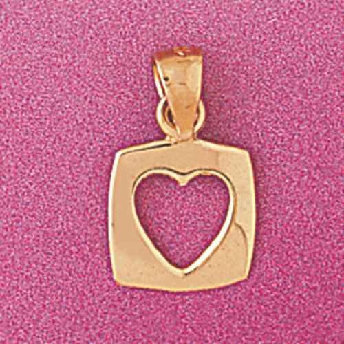 Floating Heart Pendant Necklace Charm Bracelet in Yellow, White or Rose Gold 4016