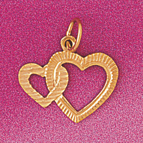 Floating Heart Pendant Necklace Charm Bracelet in Yellow, White or Rose Gold 4024