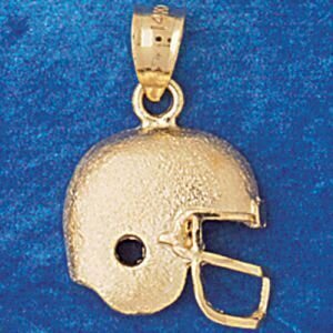 Football Helmet Pendant Necklace Charm Bracelet in Yellow, White or Rose Gold 3198