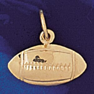 Football Ball Pendant Necklace Charm Bracelet in Yellow, White or Rose Gold 3215