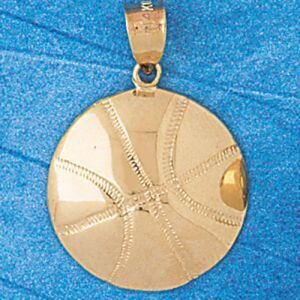 Dazzlers Jewelry Basketball Ball Pendant Necklace Charm Bracelet in Yellow, White or Rose Gold 3247…
