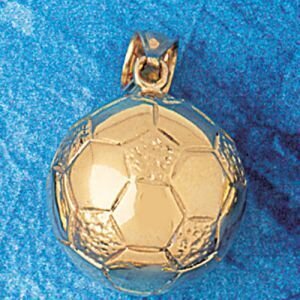 Soccer Ball Pendant Necklace Charm Bracelet in Yellow, White or Rose Gold 3252