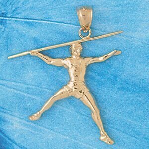 Dazzlers Jewelry Athlete Pendant Necklace Charm Bracelet in Yellow, White or Rose Gold 3339, MPN: D…