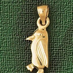 Dazzlers Jewelry Penguin Pendant Necklace Charm Bracelet in Yellow, White or Rose Gold 1615, MPN: D…
