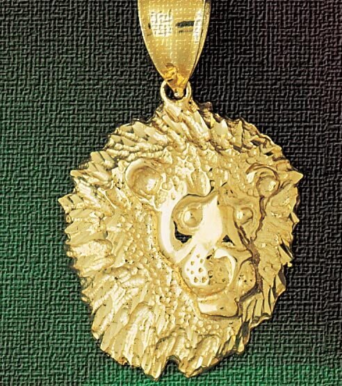 Dazzlers Jewelry Lion Head Pendant Necklace Charm Bracelet in Yellow, White or Rose Gold 1656, MPN:…