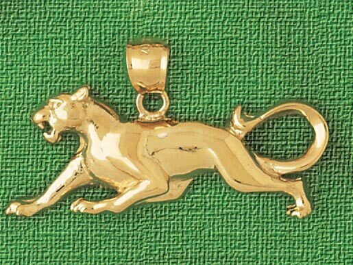 Tiger Pendant Necklace Charm Bracelet in Yellow, White or Rose Gold 1731