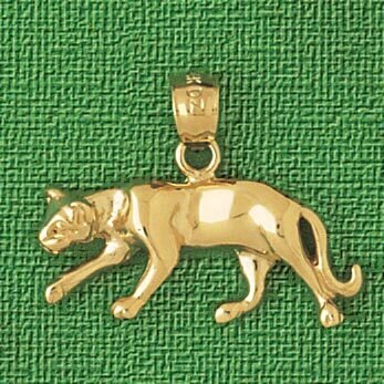 Tiger Pendant Necklace Charm Bracelet in Yellow, White or Rose Gold 1732