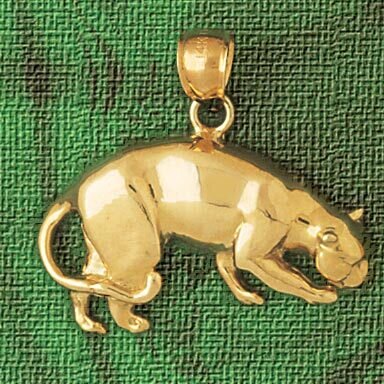 Tiger Pendant Necklace Charm Bracelet in Yellow, White or Rose Gold 1734