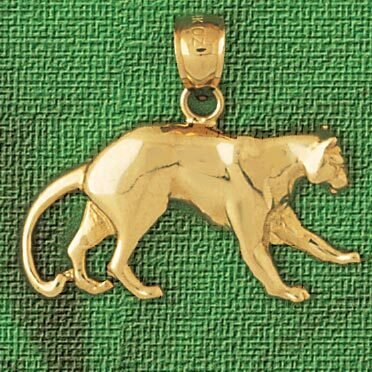 Tiger Pendant Necklace Charm Bracelet in Yellow, White or Rose Gold 1735