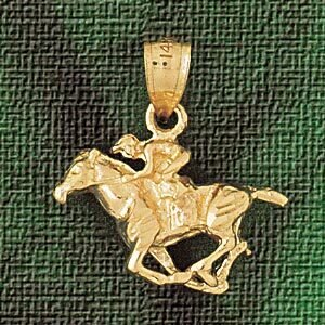 Horse Pendant Necklace Charm Bracelet in Yellow, White or Rose Gold 1794