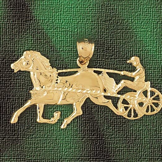 Unicorn Horse Pendant Necklace Charm Bracelet in Yellow, White or Rose Gold 1799