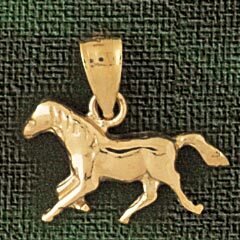 Dazzlers Jewelry Horse Pendant Necklace Charm Bracelet in Yellow, White or Rose Gold 1824, MPN: DZ-…