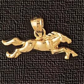 Horse Pendant Necklace Charm Bracelet in Yellow, White or Rose Gold 1828