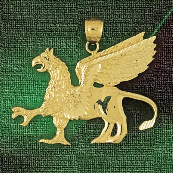 Griffin Pendant Necklace Charm Bracelet in Yellow, White or Rose Gold 1866