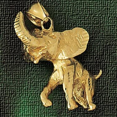 Dazzlers Jewelry Elephant Pendant Necklace Charm Bracelet in Yellow, White or Rose Gold 2306, MPN: …
