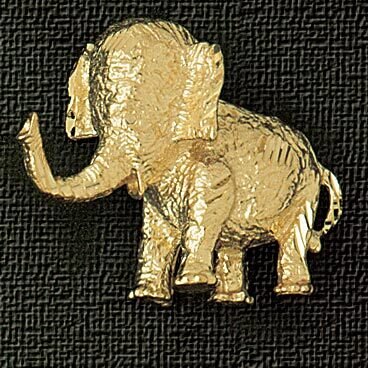 Elephant Pendant Necklace Charm Bracelet in Yellow, White or Rose Gold 2309