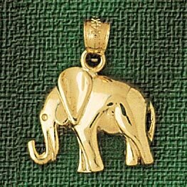 Dazzlers Jewelry Elephant Pendant Necklace Charm Bracelet in Yellow, White or Rose Gold 2322, MPN: …