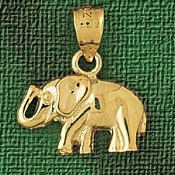 Dazzlers Jewelry Elephant Pendant Necklace Charm Bracelet in Yellow, White or Rose Gold 2323, MPN: …