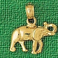 Elephant Pendant Necklace Charm Bracelet in Yellow, White or Rose Gold 2332