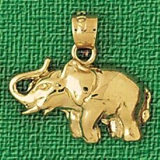 Elephant Pendant Necklace Charm Bracelet in Yellow, White or Rose Gold 2333