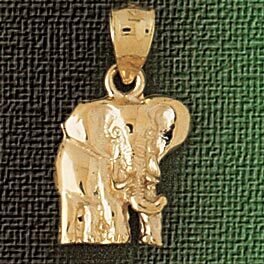 Dazzlers Jewelry Elephant Pendant Necklace Charm Bracelet in Yellow, White or Rose Gold 2349, MPN: …