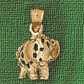 Elephant Pendant Necklace Charm Bracelet in Yellow, White or Rose Gold 2353
